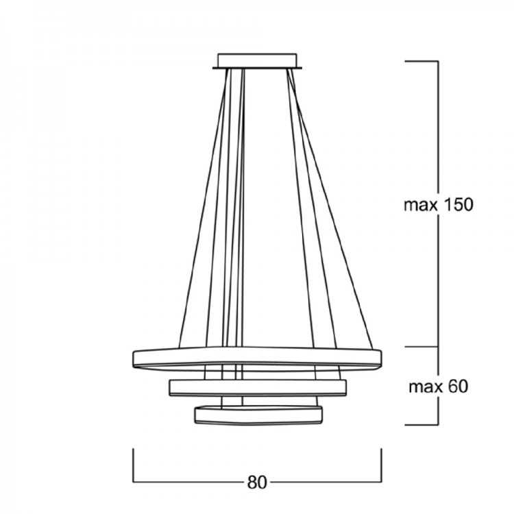 Galaksi Büyük Simit Pirinç Lineer Avize